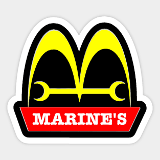 Marine's | Two Piece Line Crew Sticker